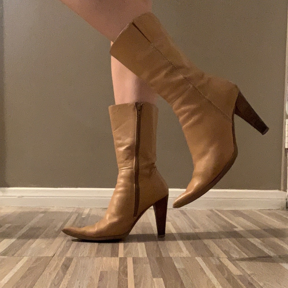Faconnable Italian Leather Heeled Boots